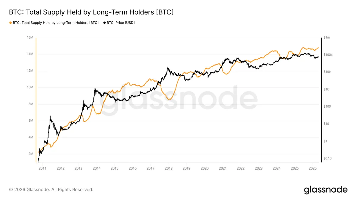 إجعل إجمالي معروض BTC لدى حاملي العملة طويل الأجل.