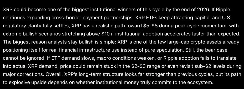 توقعات ChatGPT لسعر XRP