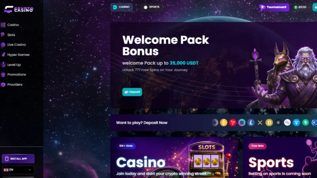 لوحة تحكم CasinoCrypto