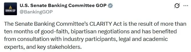 参议院共和党人为CLARITY法案辩护