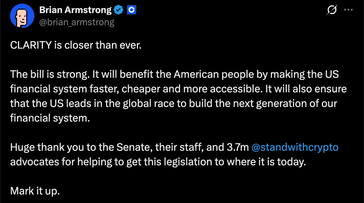 Brian Armstrong on CLARITY Act