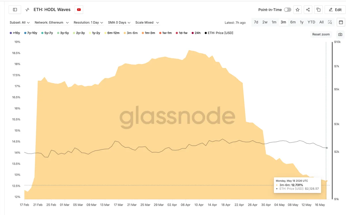 HODL Waves 3m-6m Cohort