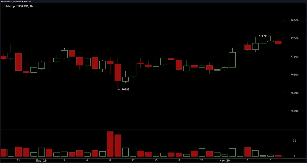 BTC/USD 1小时图 2026年5月20日