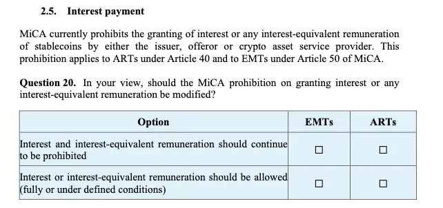 MiCA targeted consultation excerpt