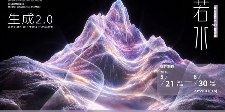 第五屆若水 NFT 藝術獎啟動徵件：以「生成 2.0」探索真實與 AI 的邊界
