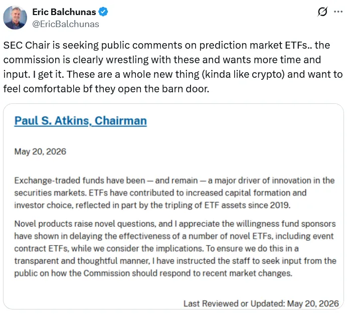 SEC pauses prediction market ETF applications