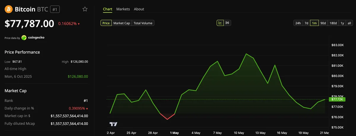Bitcoin Price Performance