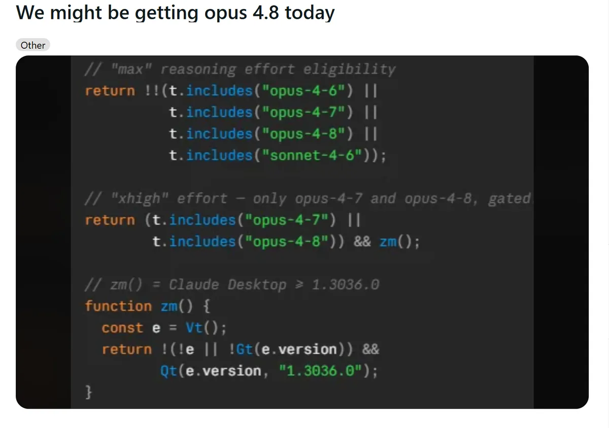Claude Opus 4.8 release