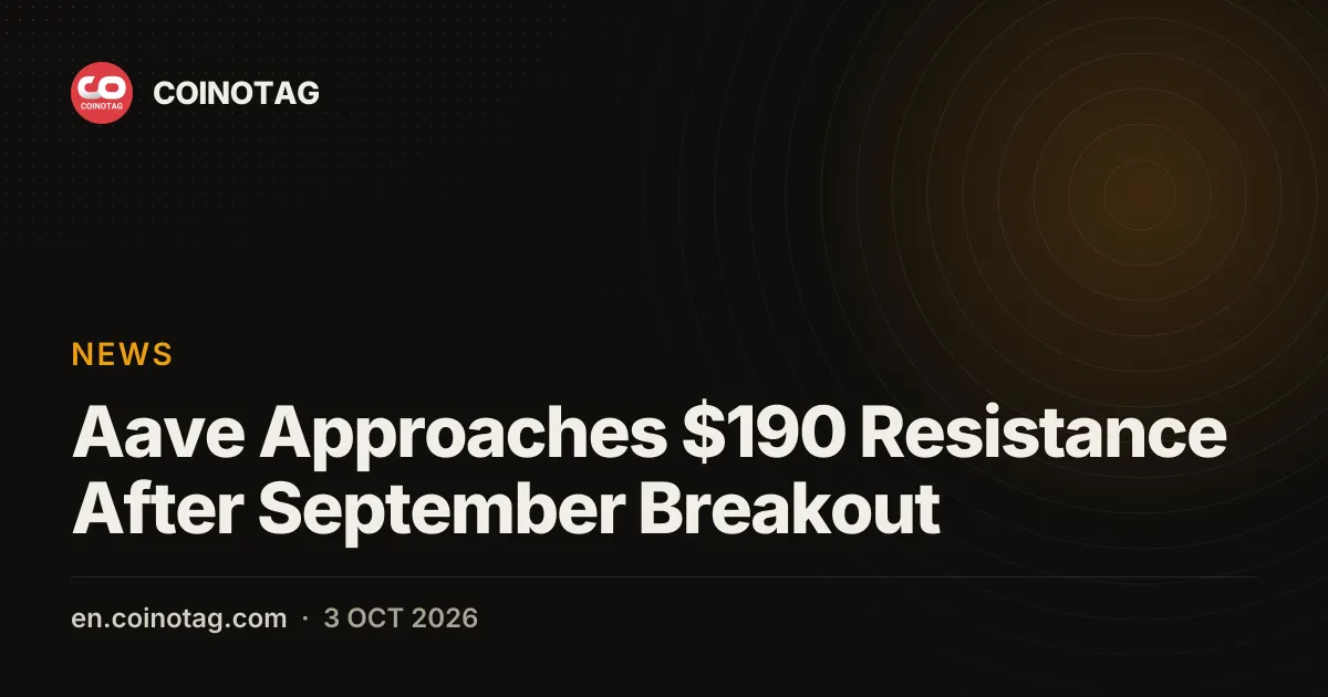 Aave Approaches $190 Resistance After September Breakout