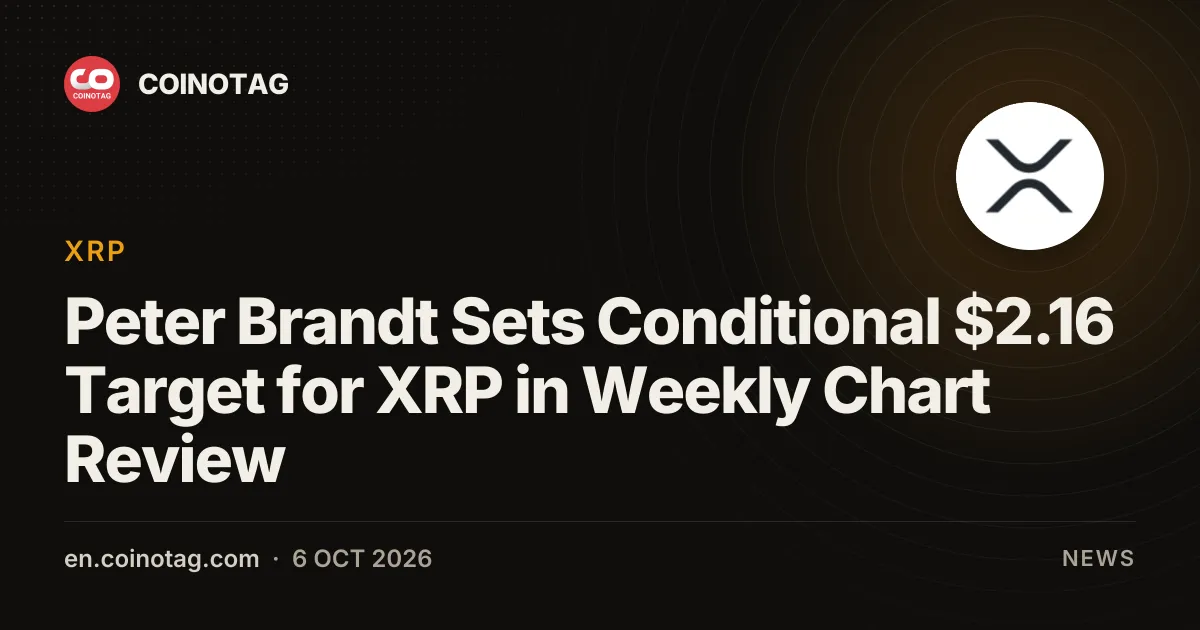 Peter Brandt Sets Conditional $2.16 Target for XRP in Weekly Chart Review