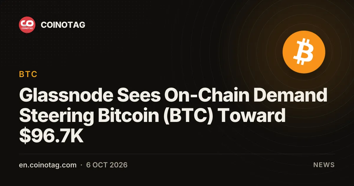 Glassnode Sees On-Chain Demand Steering Bitcoin (BTC) Toward $96.7K