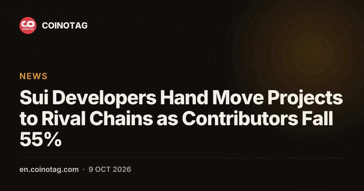 Sui Developers Hand Move Projects to Rival Chains as Contributors Fall 55%
