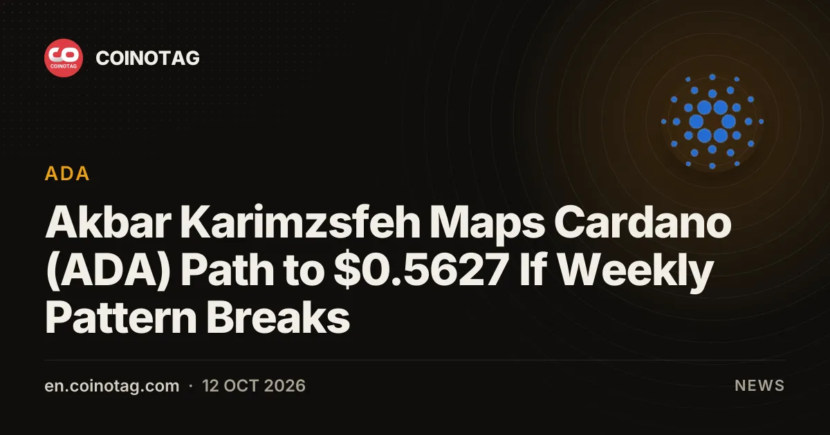 Akbar Karimzsfeh Maps Cardano (ADA) Path to $0.5627 If Weekly Pattern Breaks