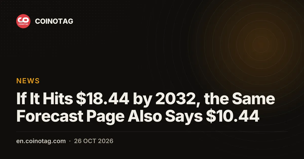 If It Hits $18.44 by 2032, the Same Forecast Page Also Says $10.44