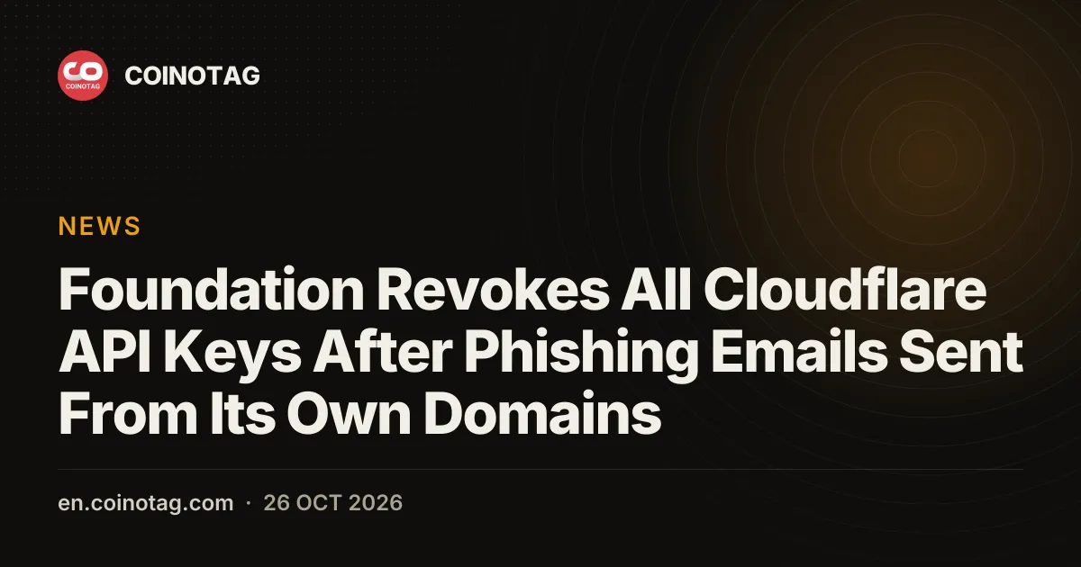 Foundation Revokes All Cloudflare API Keys After Phishing Emails Sent From Its Own Domains